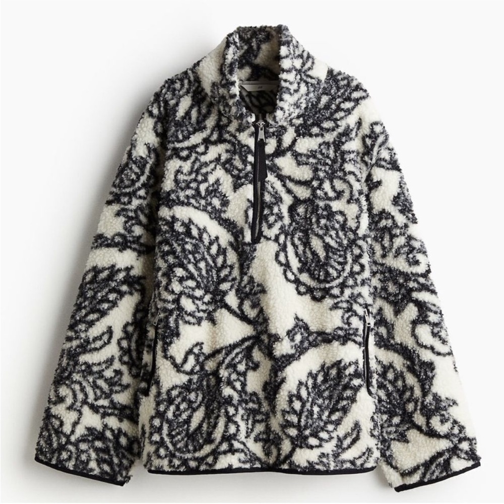 H&M Half-Zip Teddy Jacket